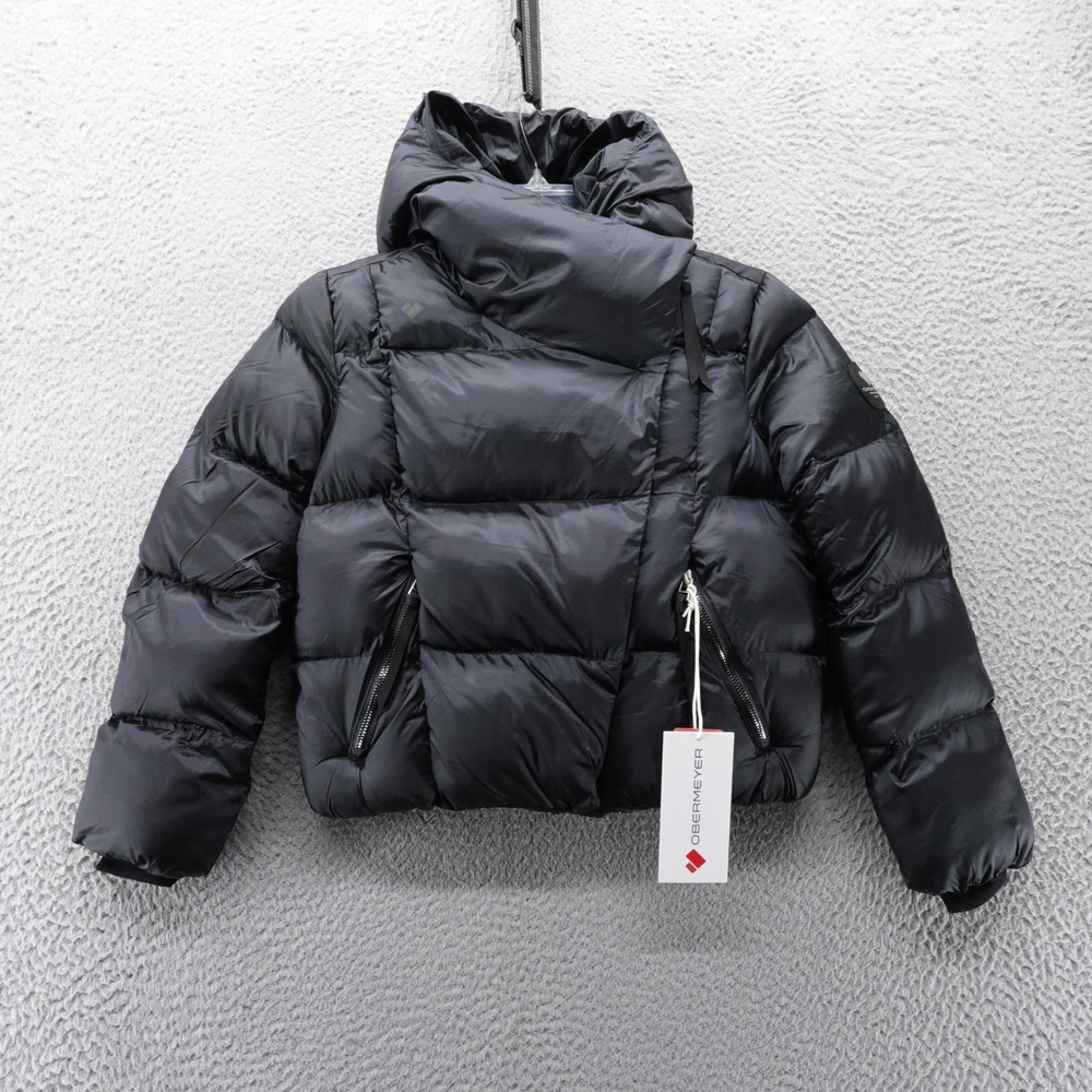 Obermeyer Kids Teen Black Isla Jacket Puffer Hooded Coat Size Small 8 NWT